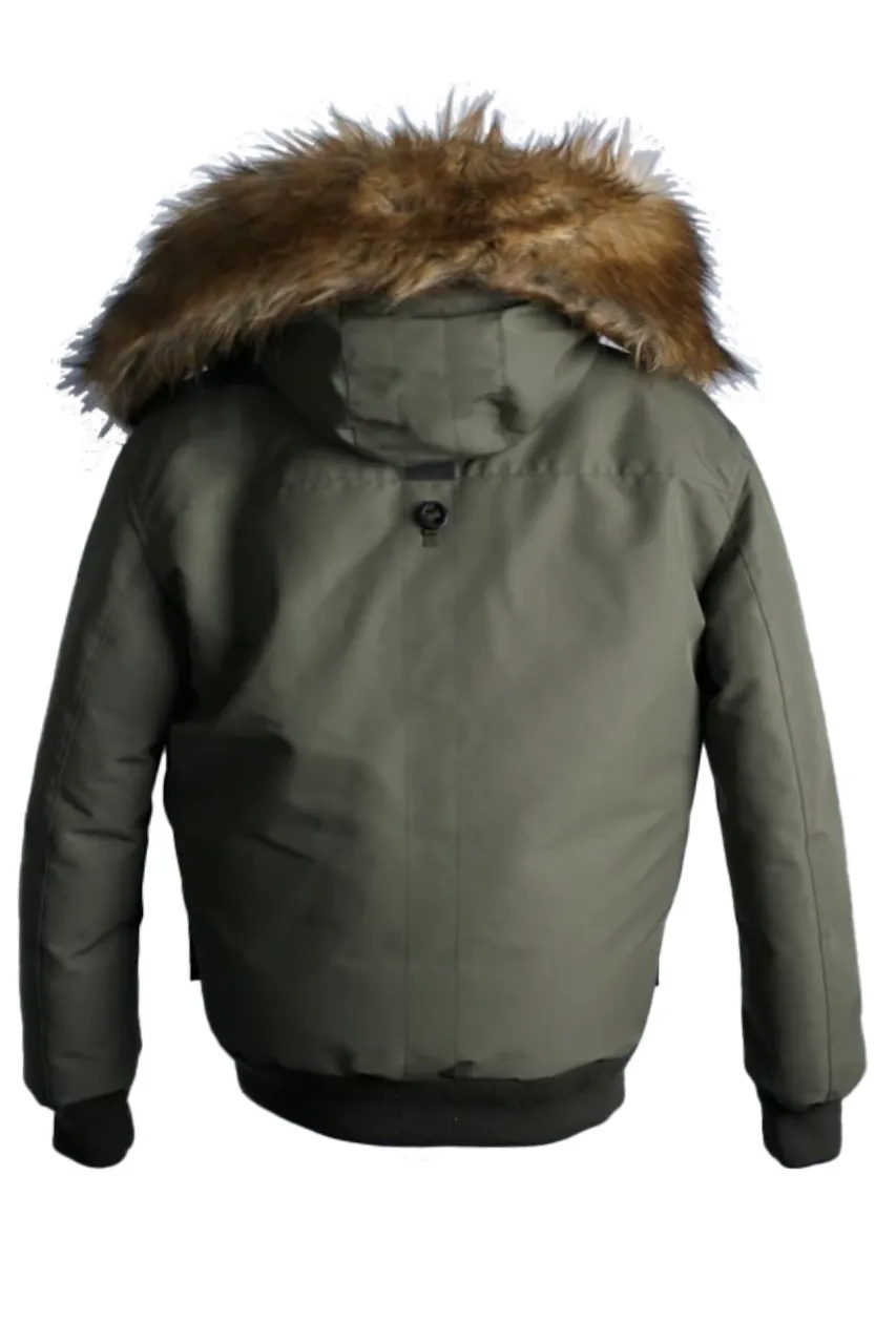 Fur Hood Bomber Jacket