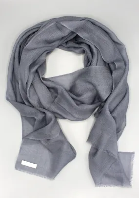 Grey Color 100% Pashmina Shawl from Nepal