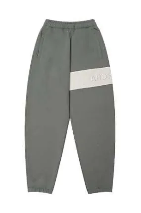 Grey-Green Unisex Badge Sweatpants