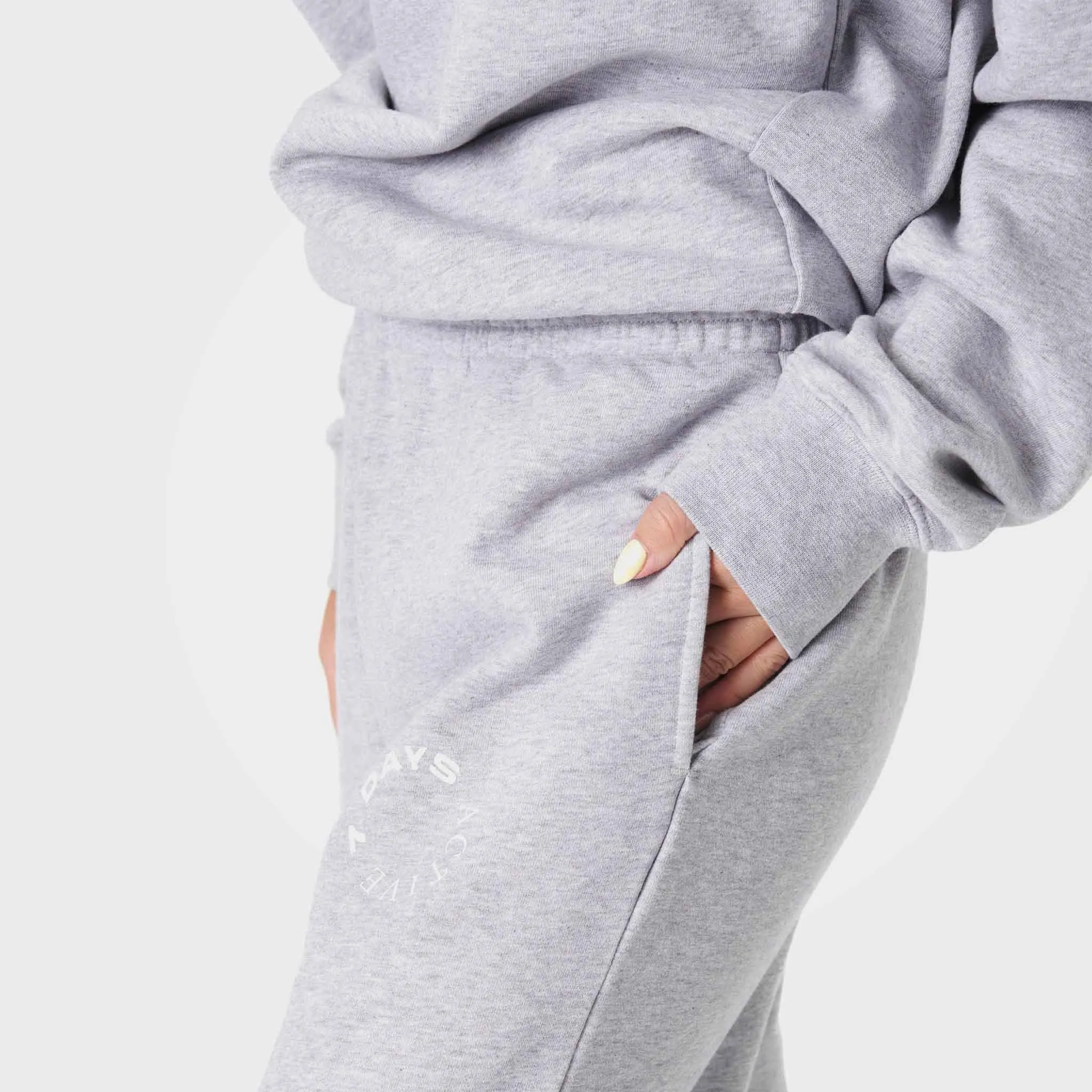 Heather Grey Organic Cotton Sweatpants by 7Days Active