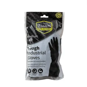 Heavy Duty Black Rubber Gloves Pair