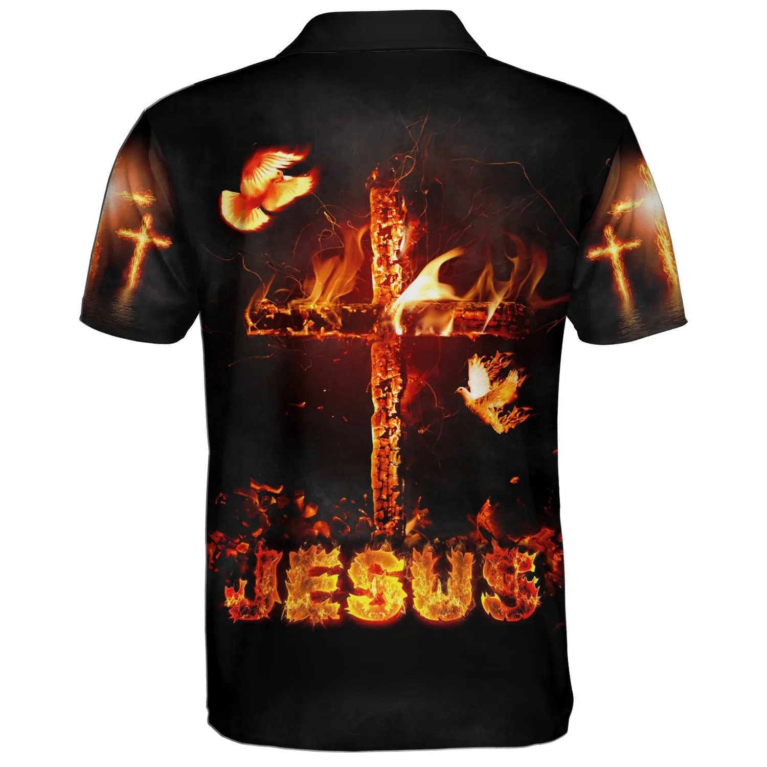 Jesus Christ Cross Polo Shirt - Christian Shirts & Shorts