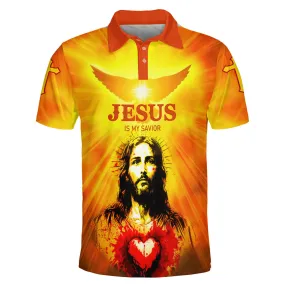 Jesus Heart Polo Shirt - Christian Shirts & Shorts