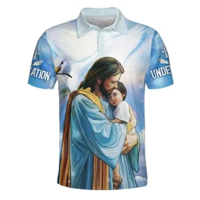 Jesus Holding Boy Polo Shirt - Christian Shirts & Shorts