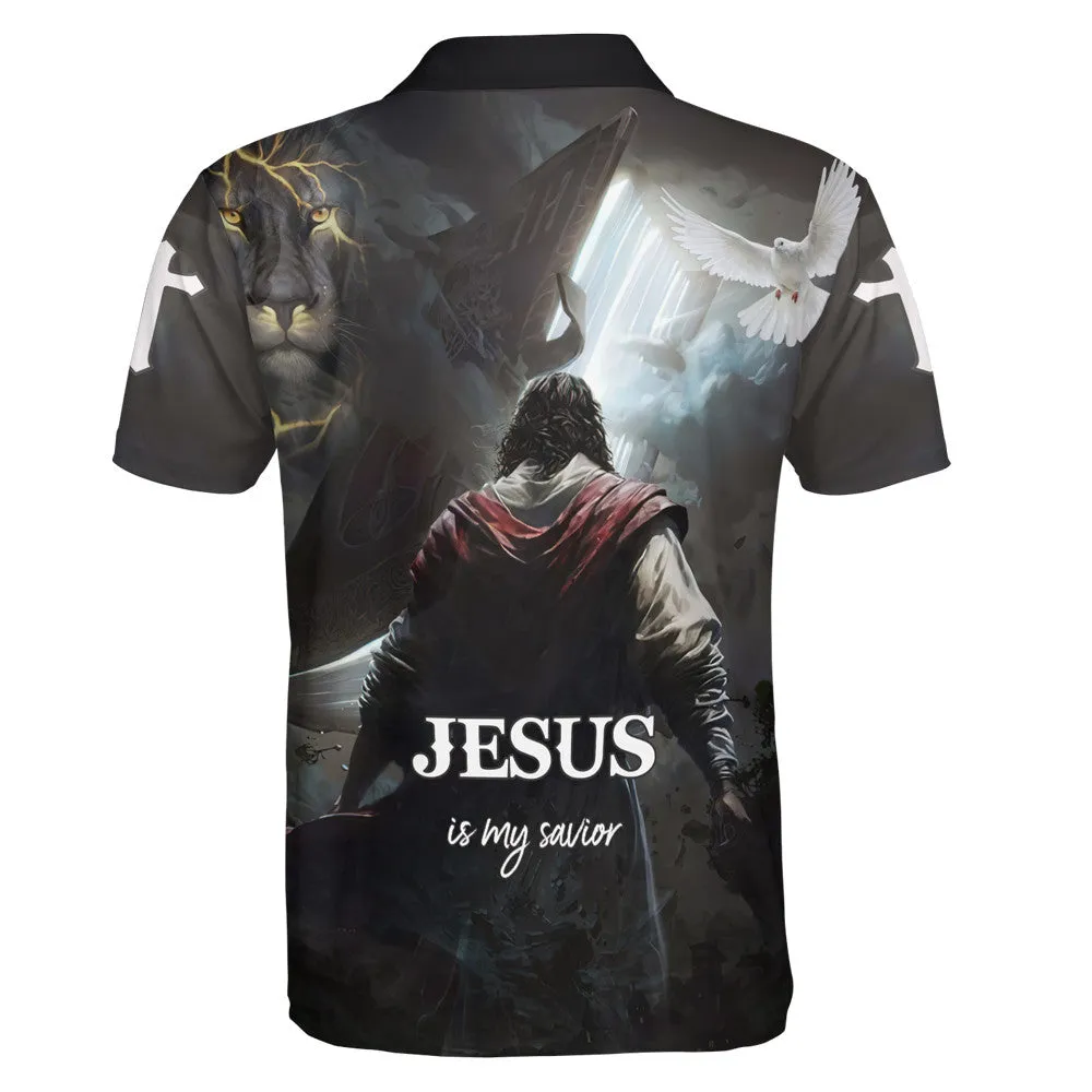 Jesus Is My Savior Lamb And Dove Polo Shirt - Christian Shirts & Shorts