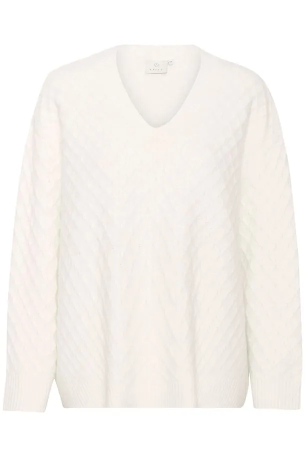 Kaffe Selma Knit Pullover in Chalk