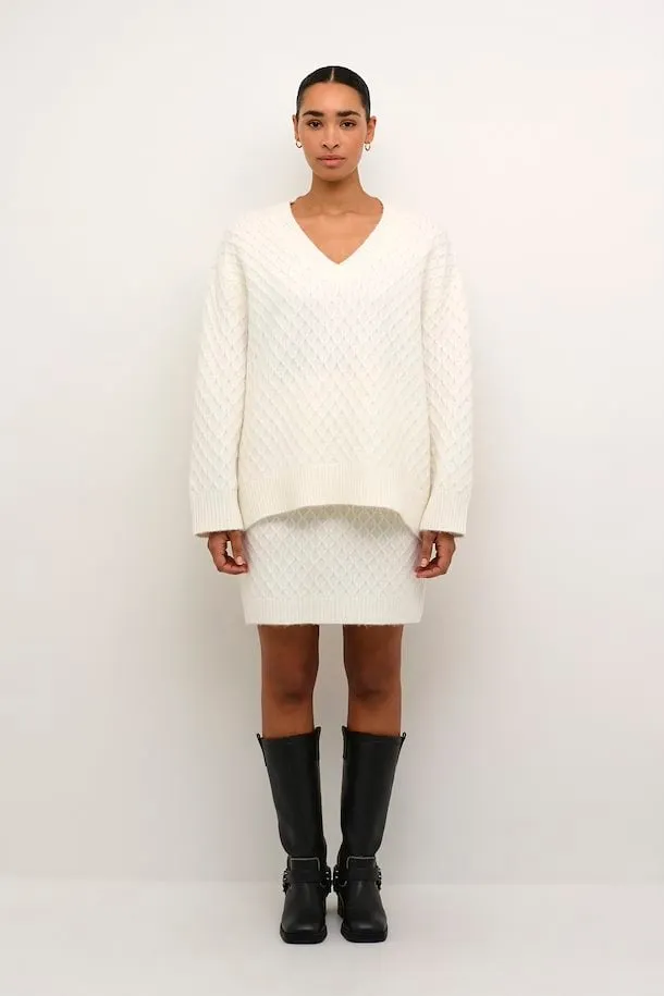 Kaffe Selma Knit Pullover in Chalk