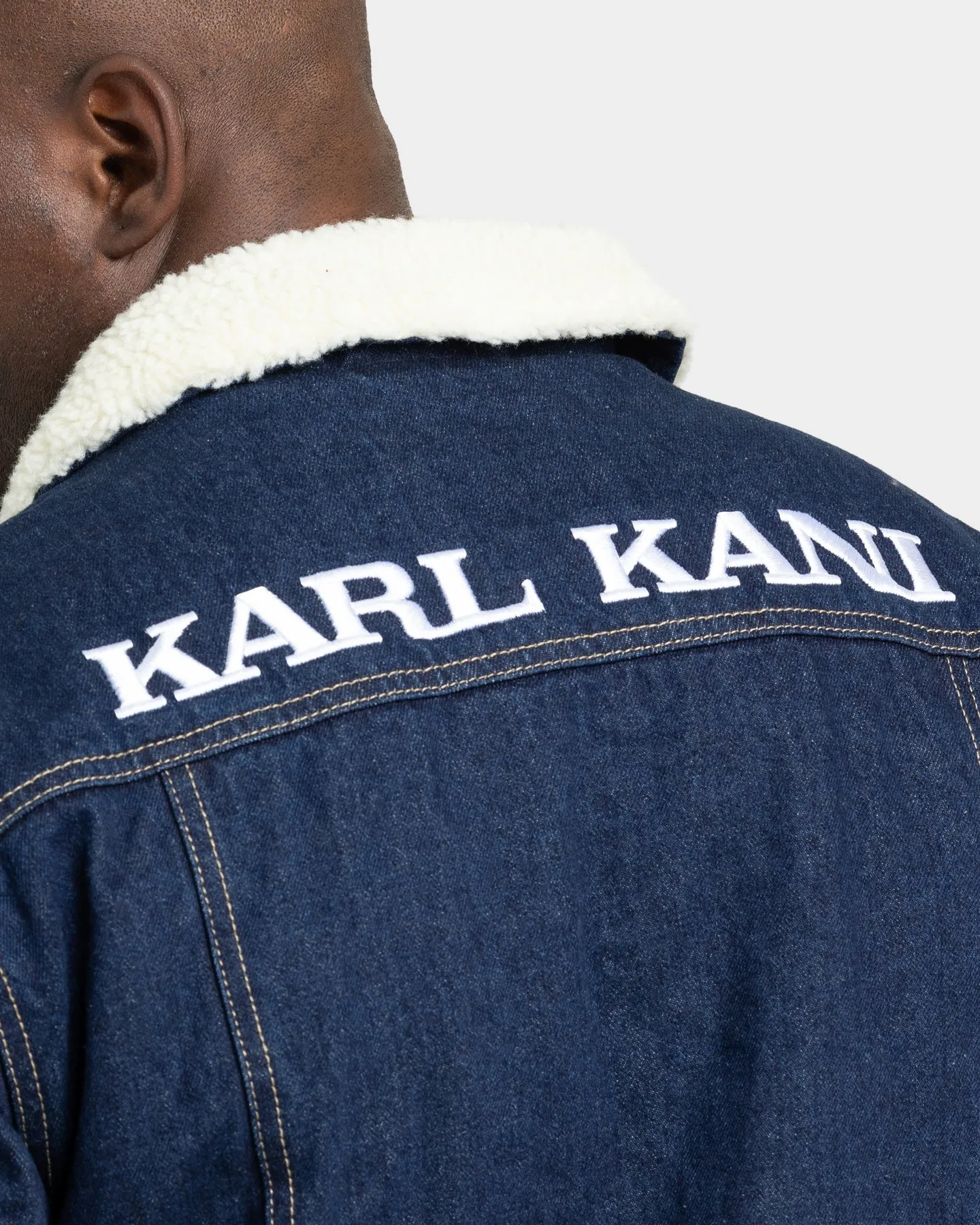 Karl Kani Retro Rinsed Denim Jacket Dark Blue