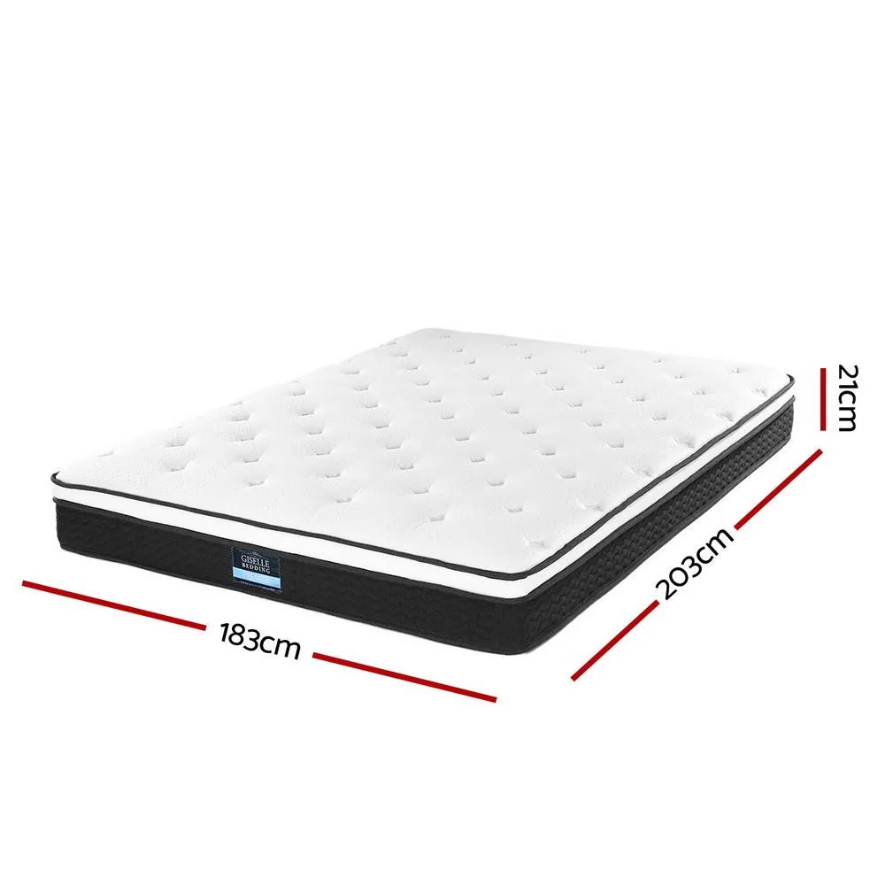 King Package | Henley LED Bed Black & Bonita Euro Top Mattress (Medium Firm)