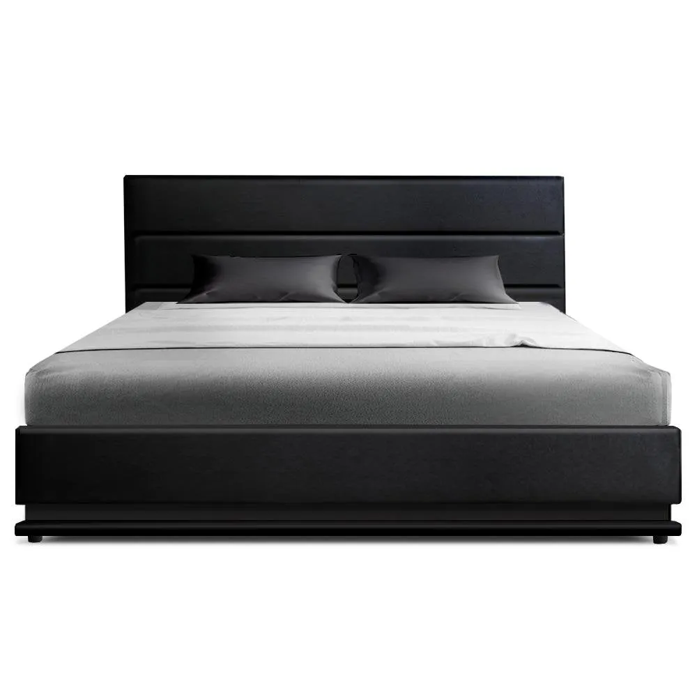 King Package | Henley LED Bed Black & Bonita Euro Top Mattress (Medium Firm)