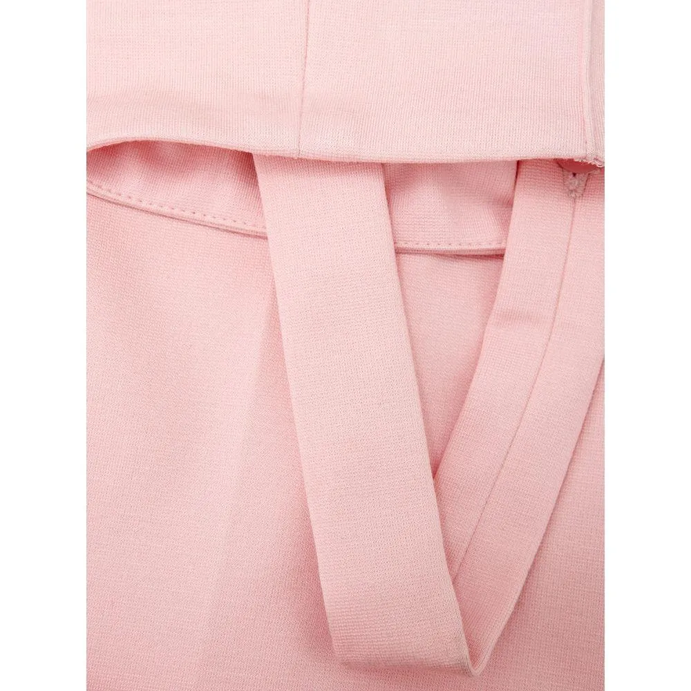 Lardini Elegant Pink Viscose Pants for Chic Style