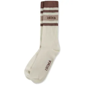 Logo-Embroidered Striped Crew Socks