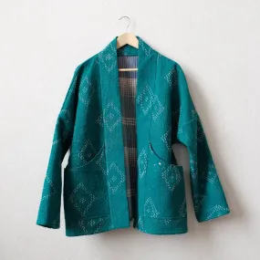 M Green with White Diamonds Anoushka Jacket LM109