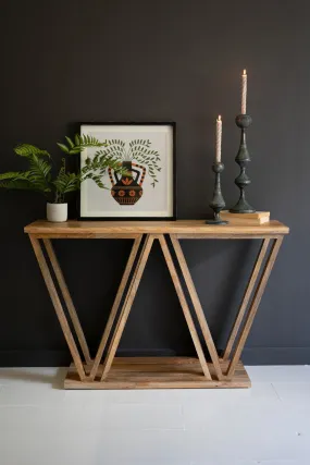 Mango Wood Triangle Console