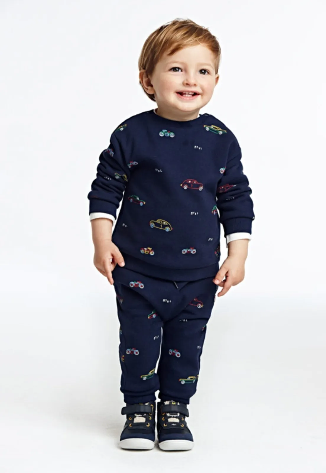 Mayoral Baby & Toddler Boys Navy CARS Sweatshirt & Pant Set