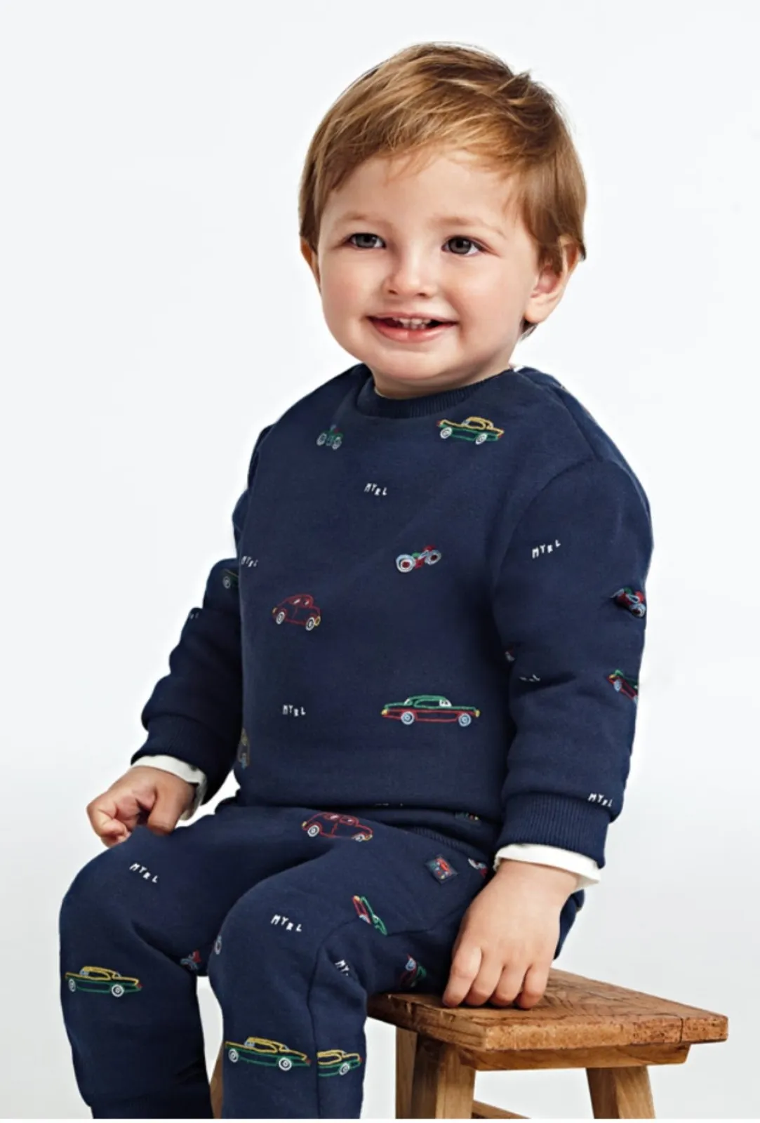 Mayoral Baby & Toddler Boys Navy CARS Sweatshirt & Pant Set