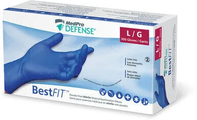 MedPro Defense BestFIT Nitrile Powder-Free Exam Gloves