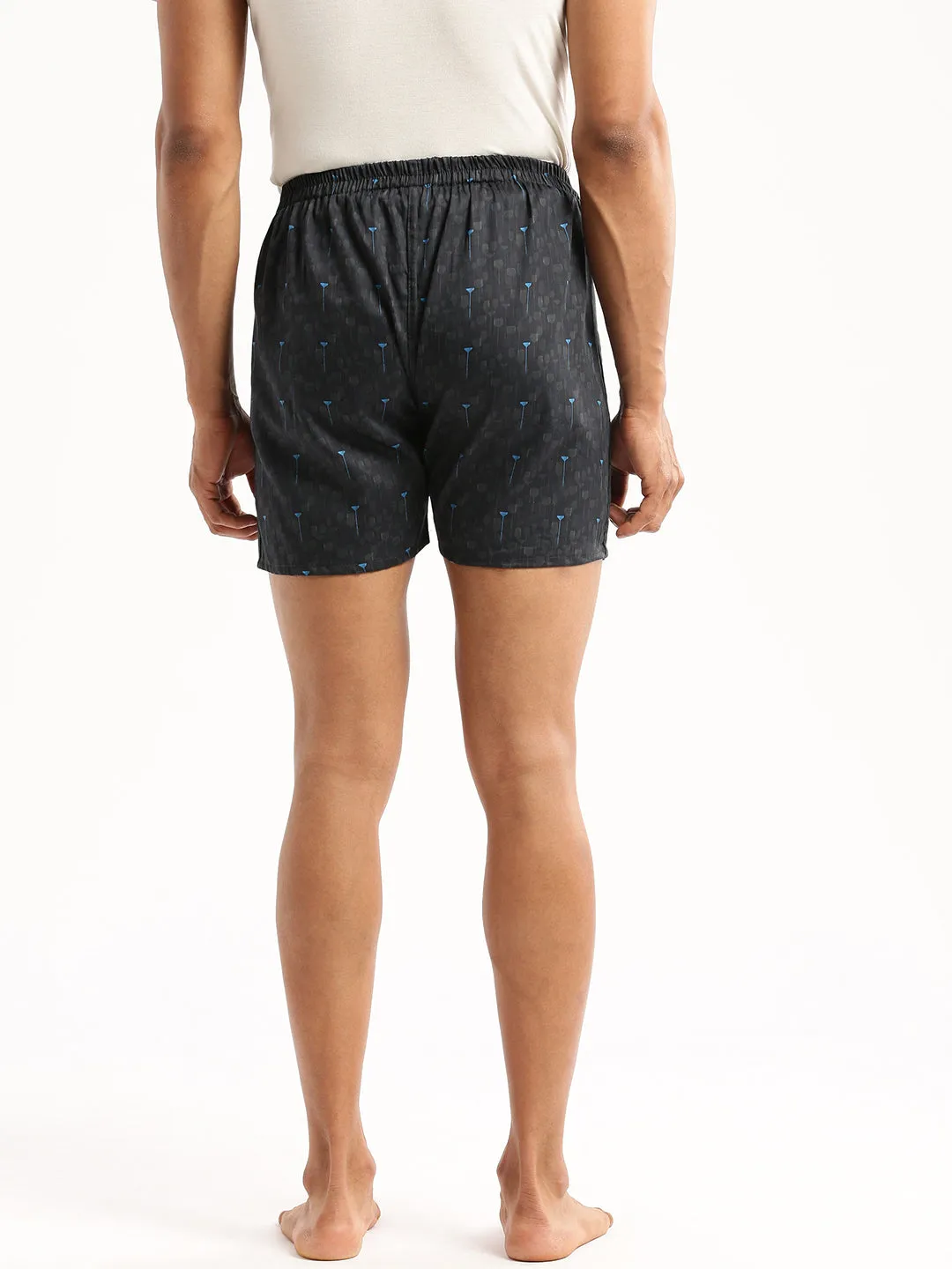 Men Charcoal Printed Boxer