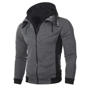 Men High Quality Hoodies Sweatshirts Bomber Sportswear Jacket Tracksuits Coat Double Zipper Scarf Collar Fleece Hoody Outerwear S4253899