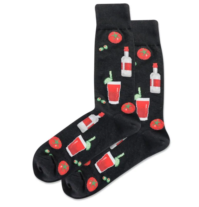 Men's Bloody Mary Crew Socks/Black