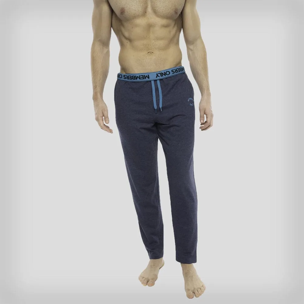 Men's Heather Contrast Elastic Sleep Pants - Blue Turq - FINAL SALE