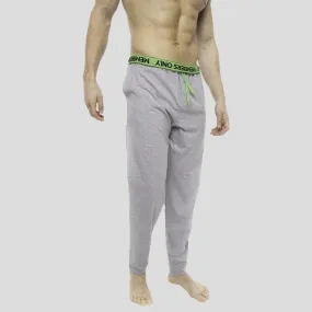 Men's Heather Contrast Elastic Sleep Pants - Grey Green - FINAL SALE