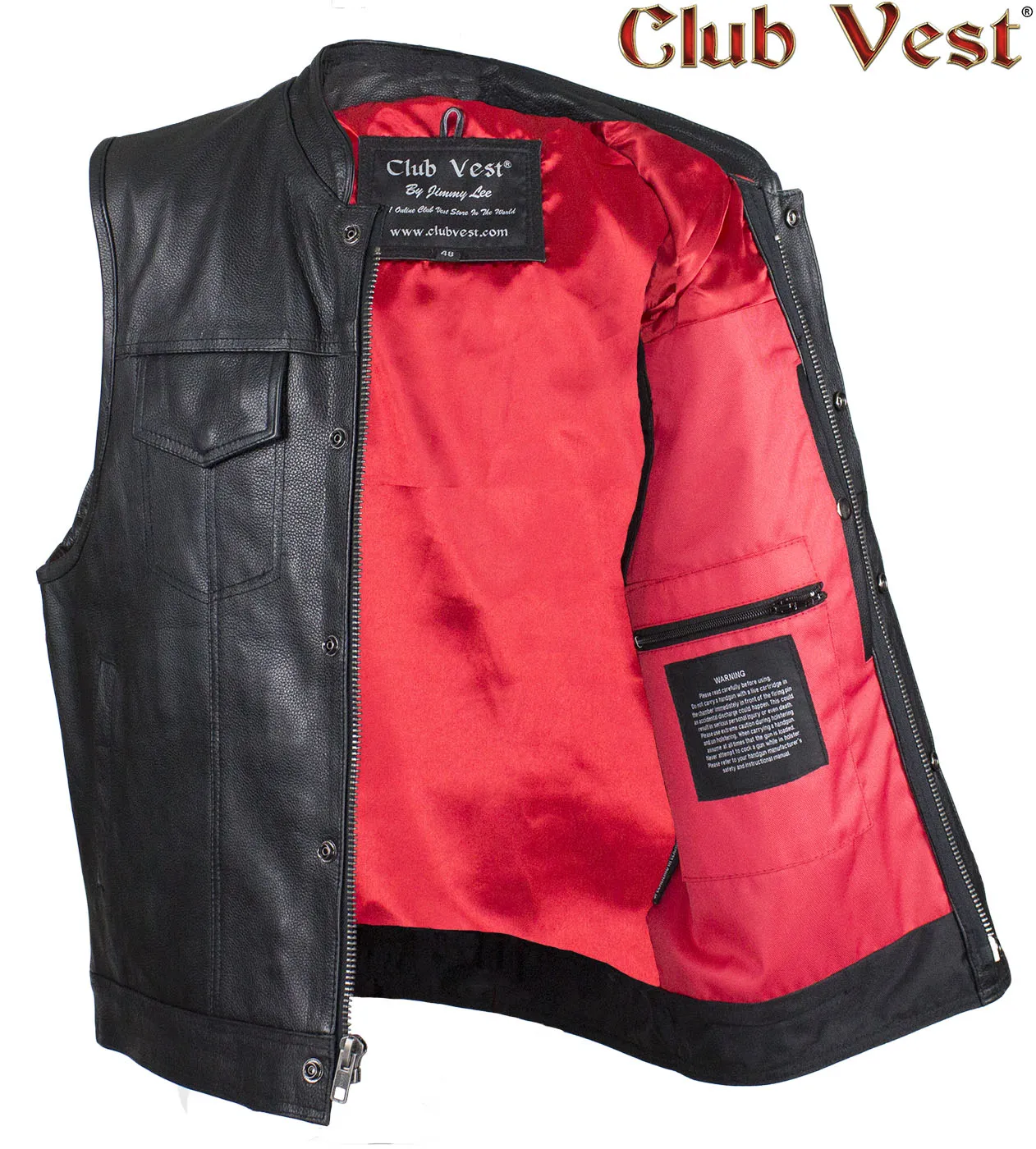 Men's Split Cowhide Gun Pocket Vest by Club Vest®