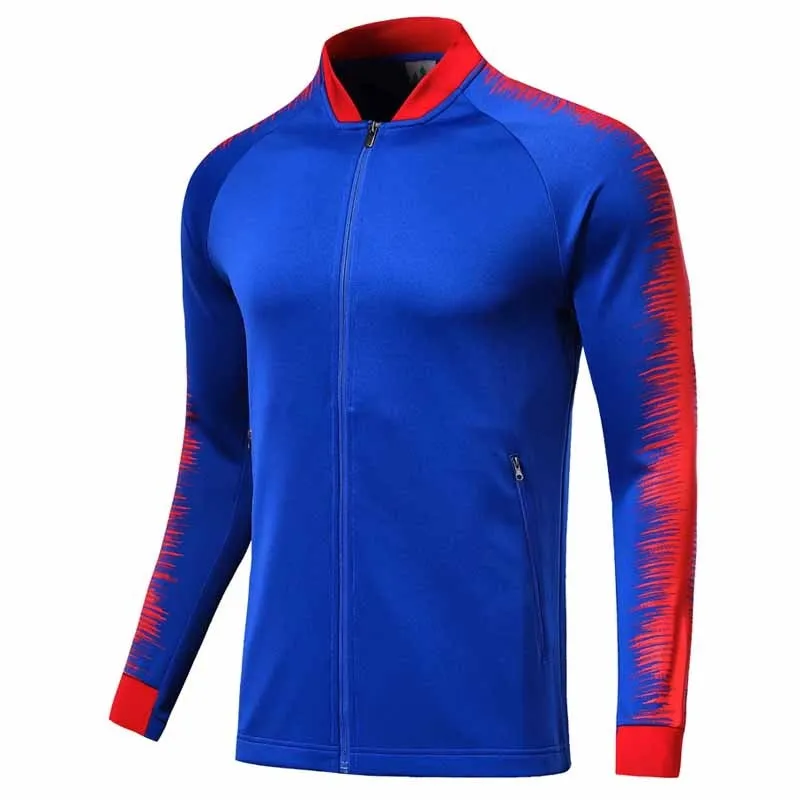 Men's Sportswear Soccer Jacket Tracksuit Football Training Set Autumn Winter Spring Long Sleeve Stand Full Zipper Top and Pants