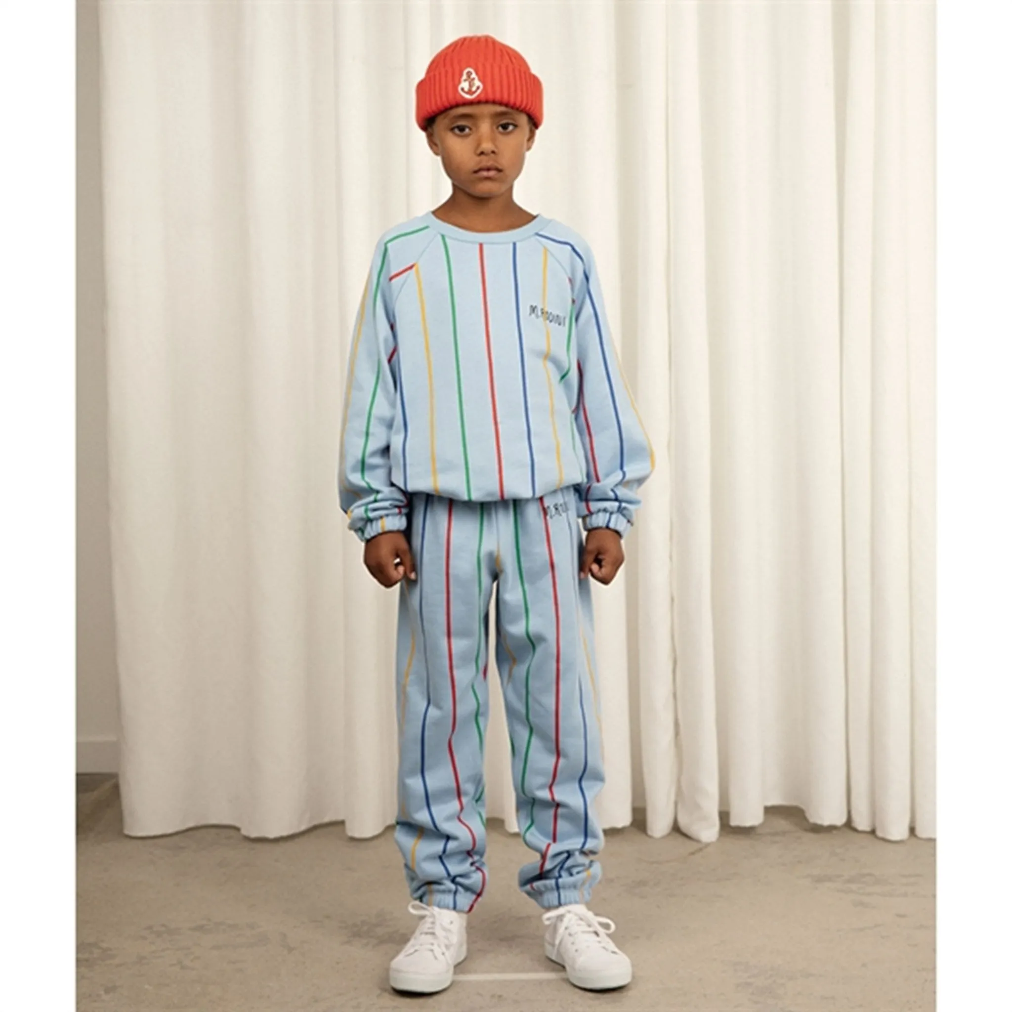 Mini Rodini Stripe Sweatpants Blue