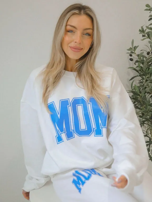 Mom Block Blue Sweatshirt