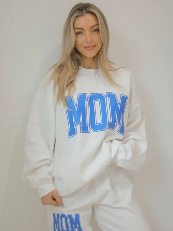 Mom Block Blue Sweatshirt