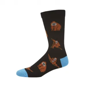 Orangutan Men's Bamboo Crew Socks