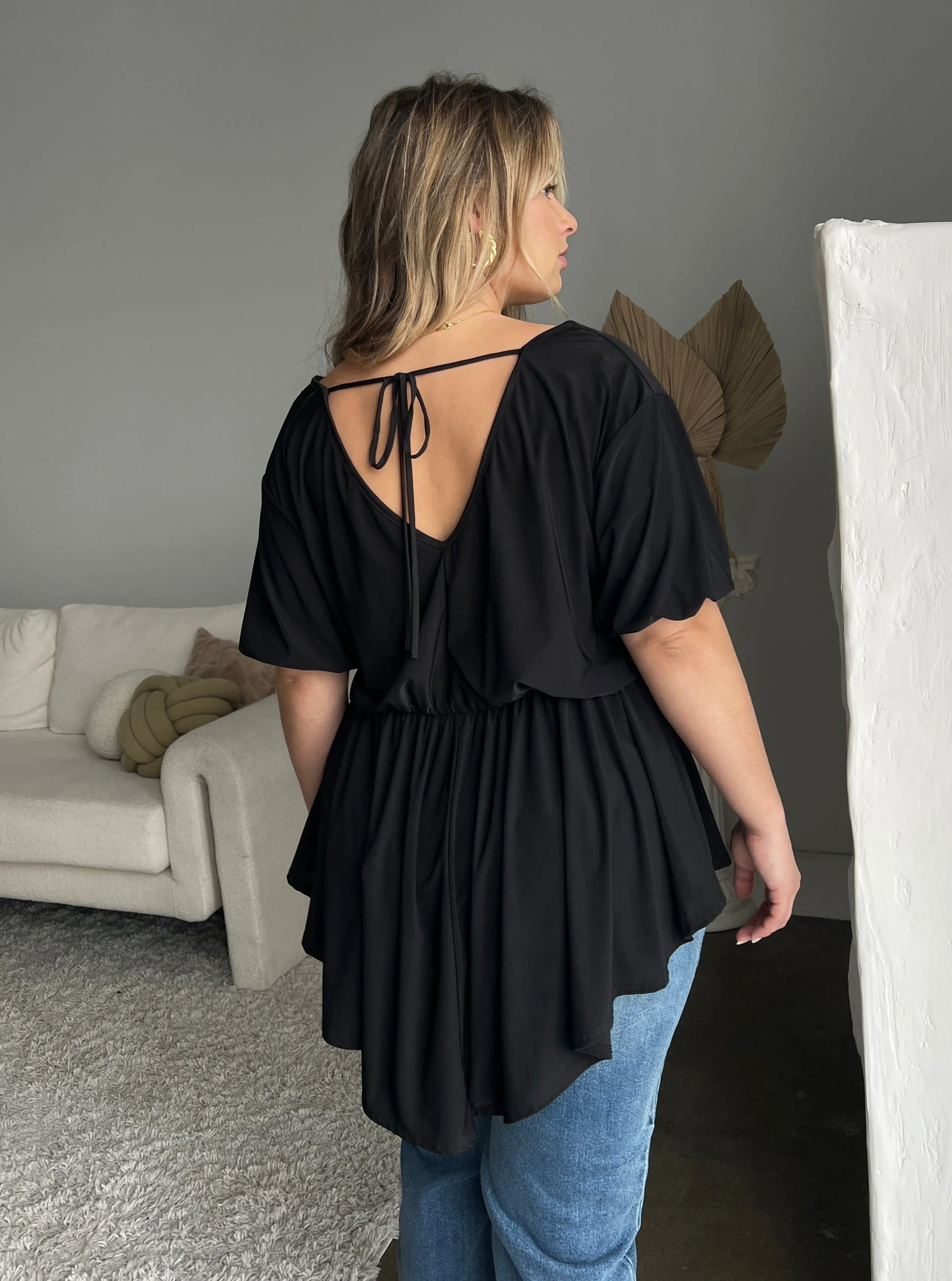 Plus Size Drapey Surplice Blouse