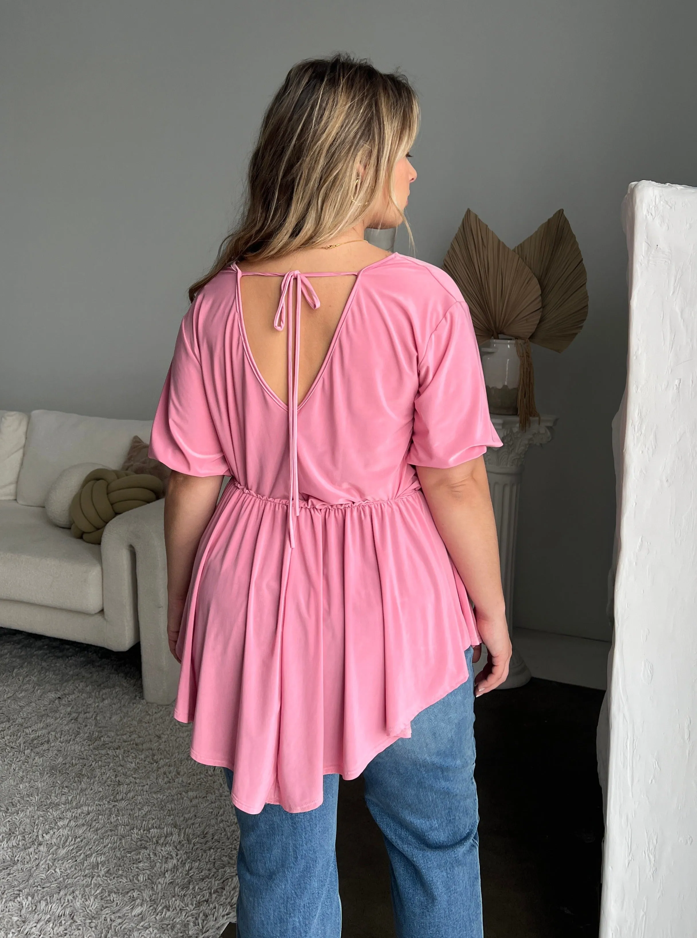 Plus Size Drapey Surplice Blouse