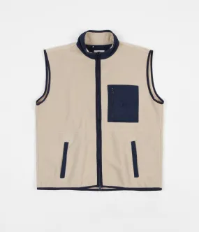 Polar Stenstrom Fleece Vest - Sand / Navy