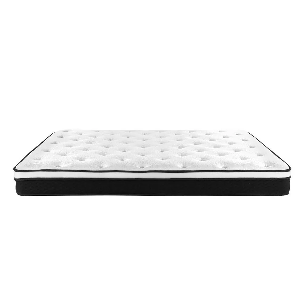 Queen Package | Wanda LED Storage Bed Black & Bonita Euro Top Mattress (Medium Firm)