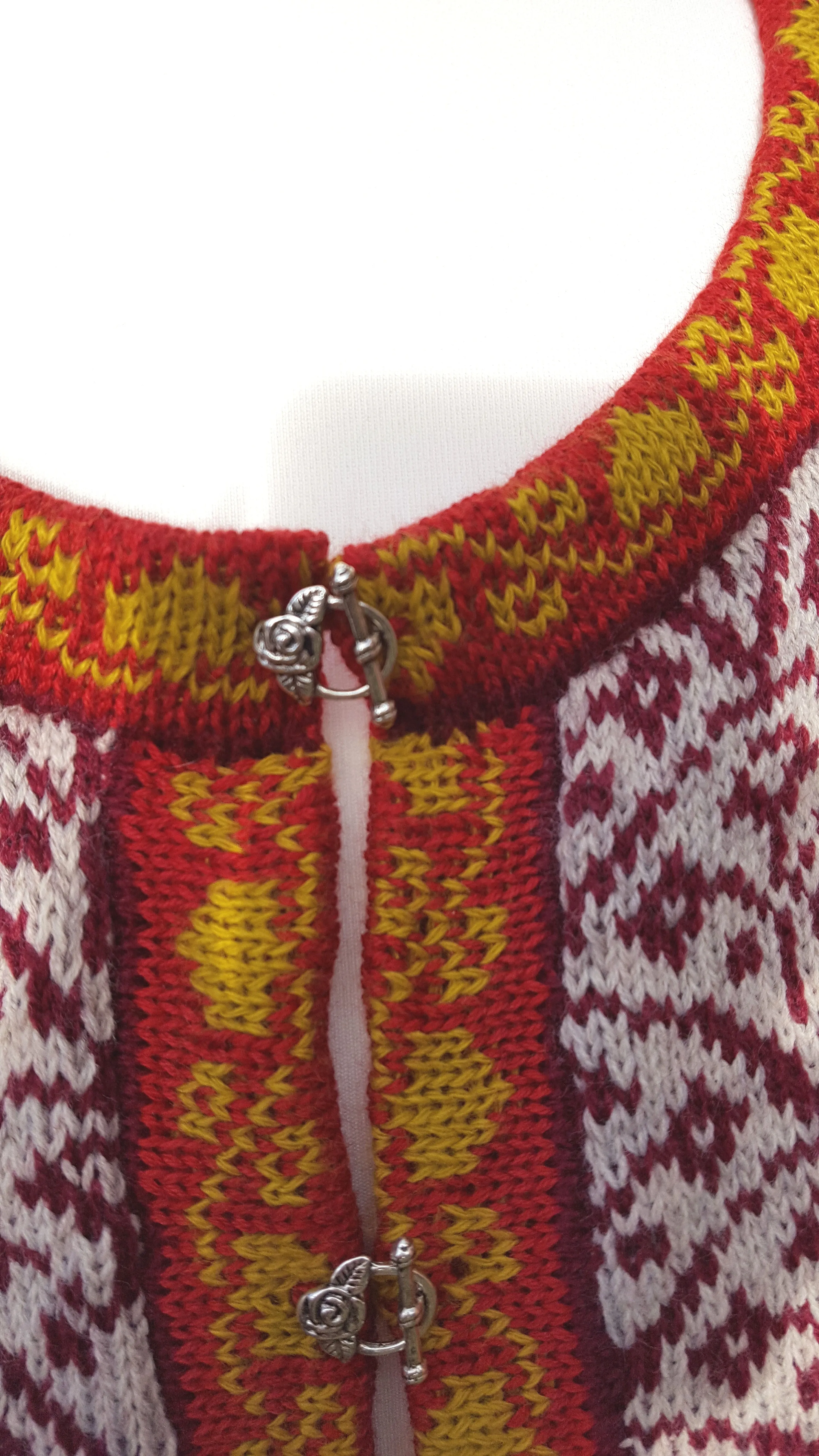 "Freya" ladies all over traditional styled fair isle round neck cardigan.