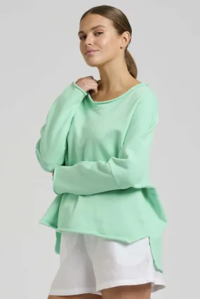 Raw V Long Sleeve Sweatshirt | Seafoam