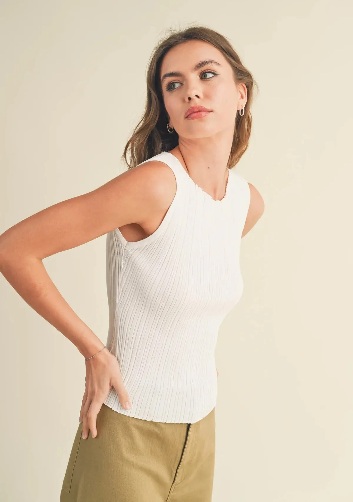 Ribbed Knitted Tank