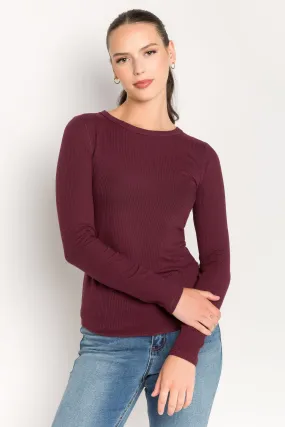 Ribbed Long-Sleeve Top