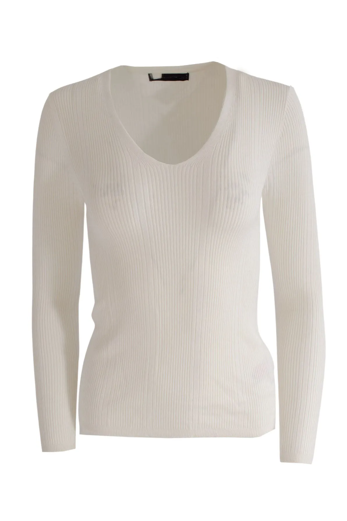 Ribbed V Neck Top