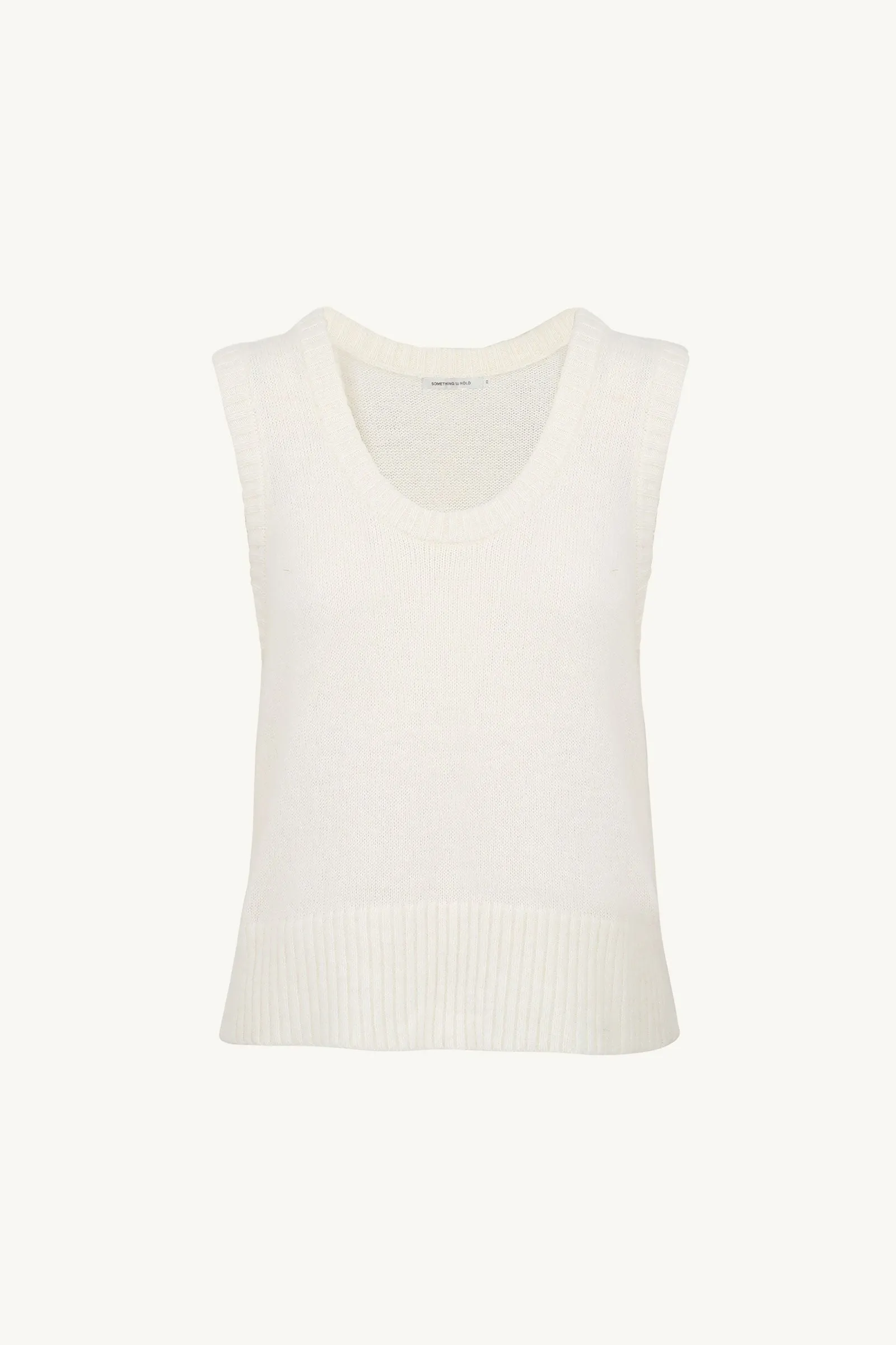 Scoop Neck Vest -- Fuzzy Knit