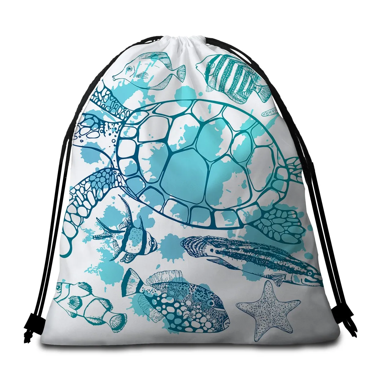 Sea Turtle Society Towel   Backpack