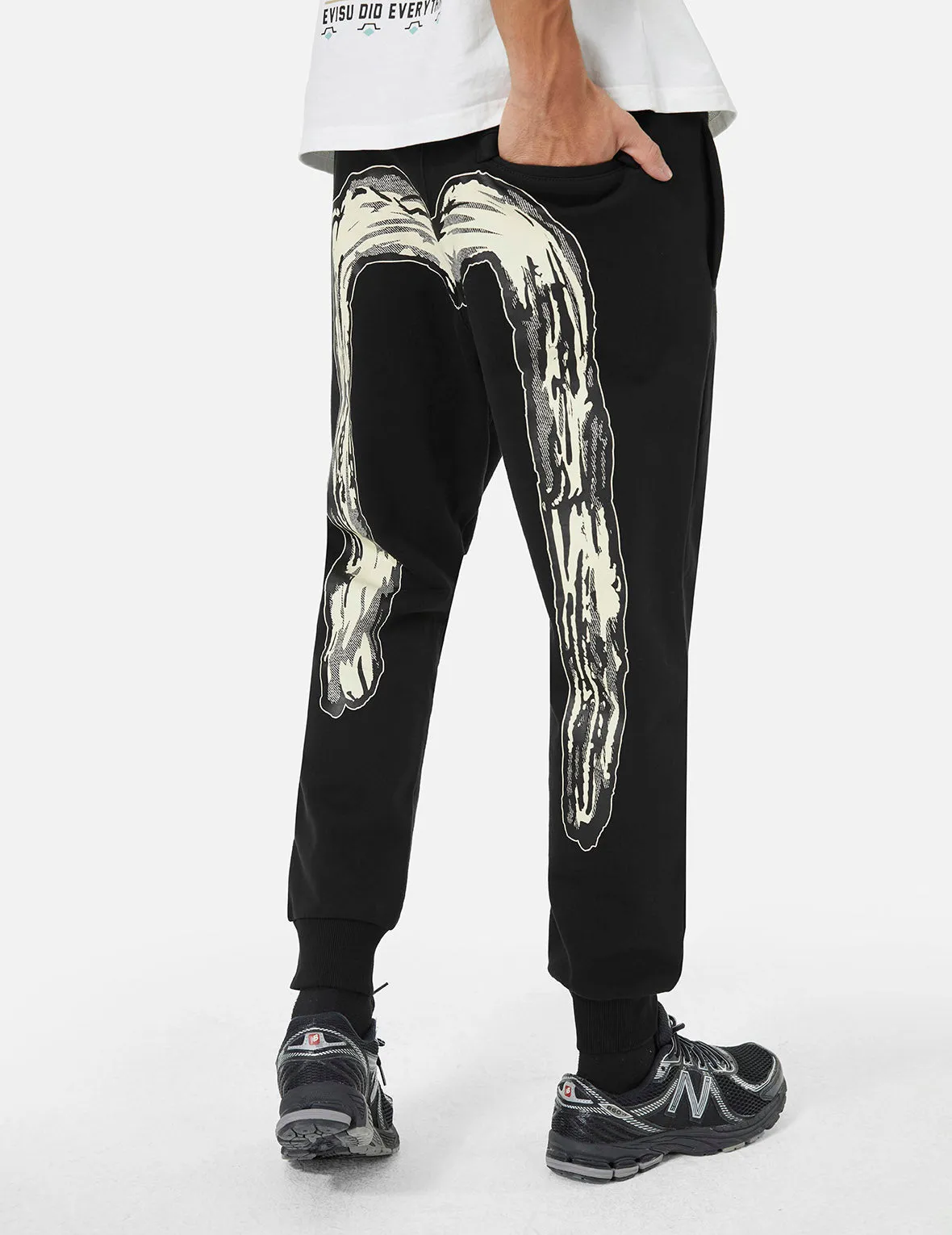 Seagull and Handbrushed Daicock Print Regular Fit Sweatpants