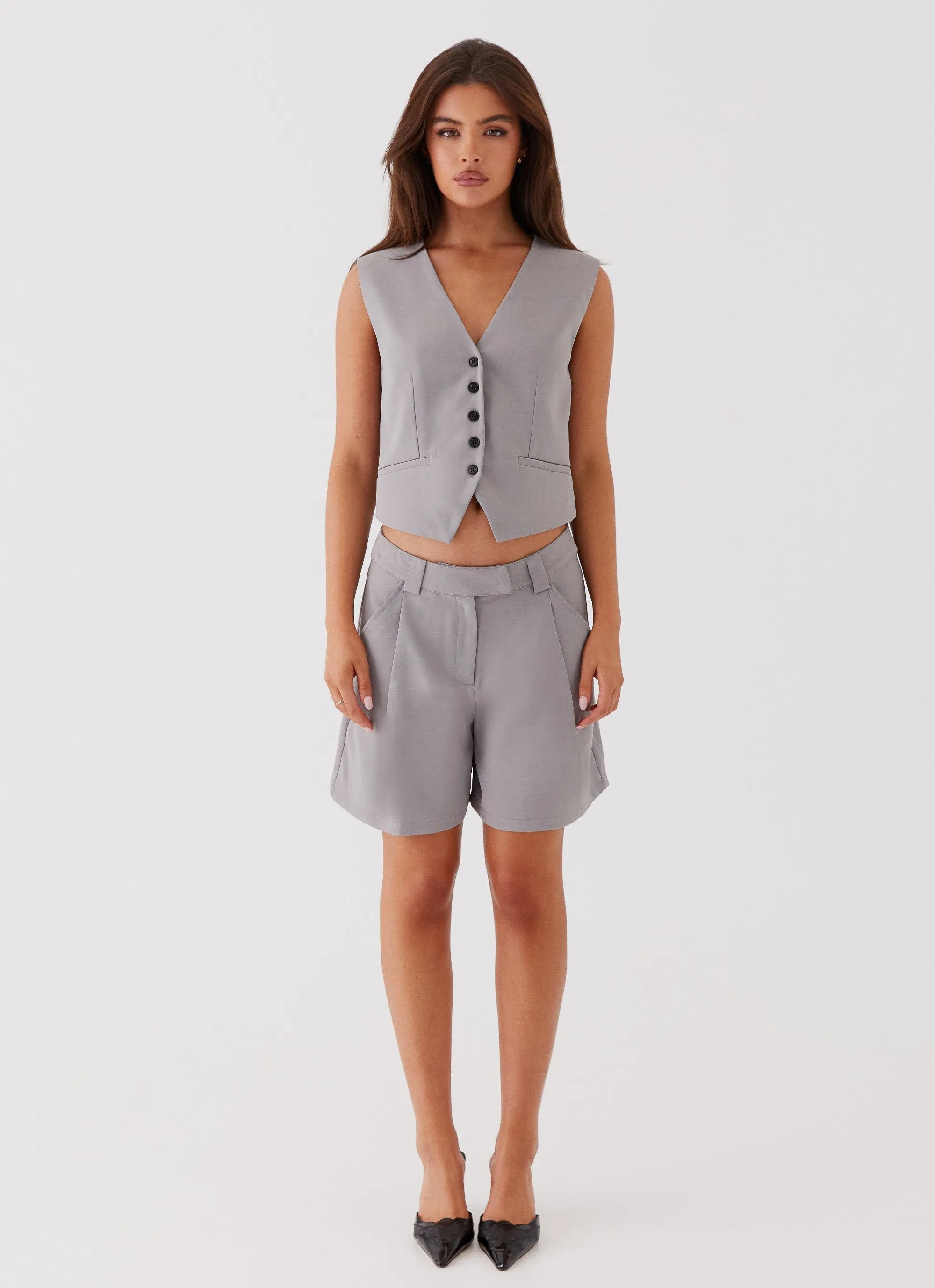 Shivonne Oversized Vest - Grey