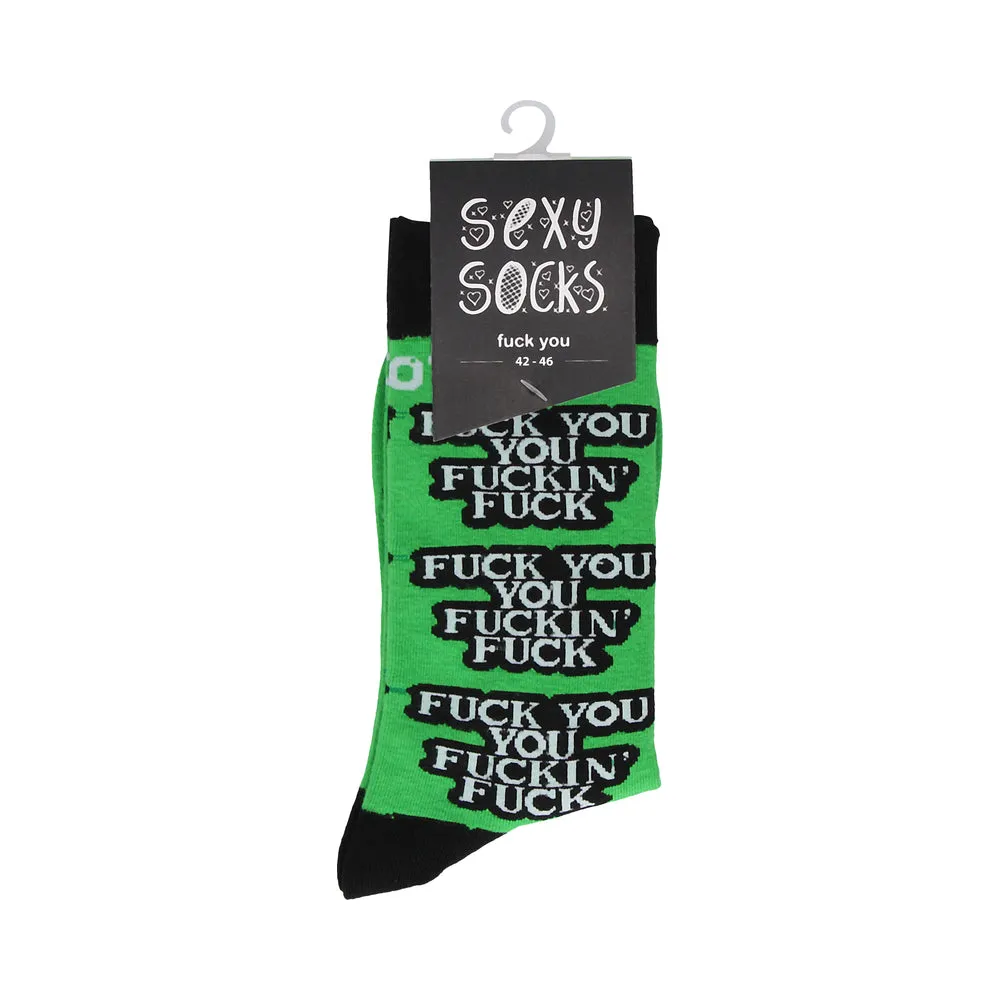 Shots Sexy Socks Fuck You M/L