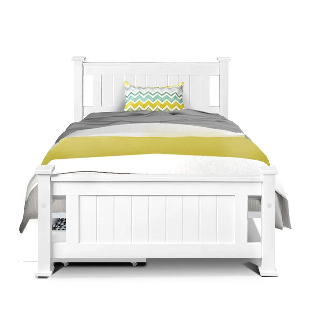 Single Package | Kids Cottesloe Storage Bed with Two Drawers & Bonita Pillow Top Mattress (Medium Firm)