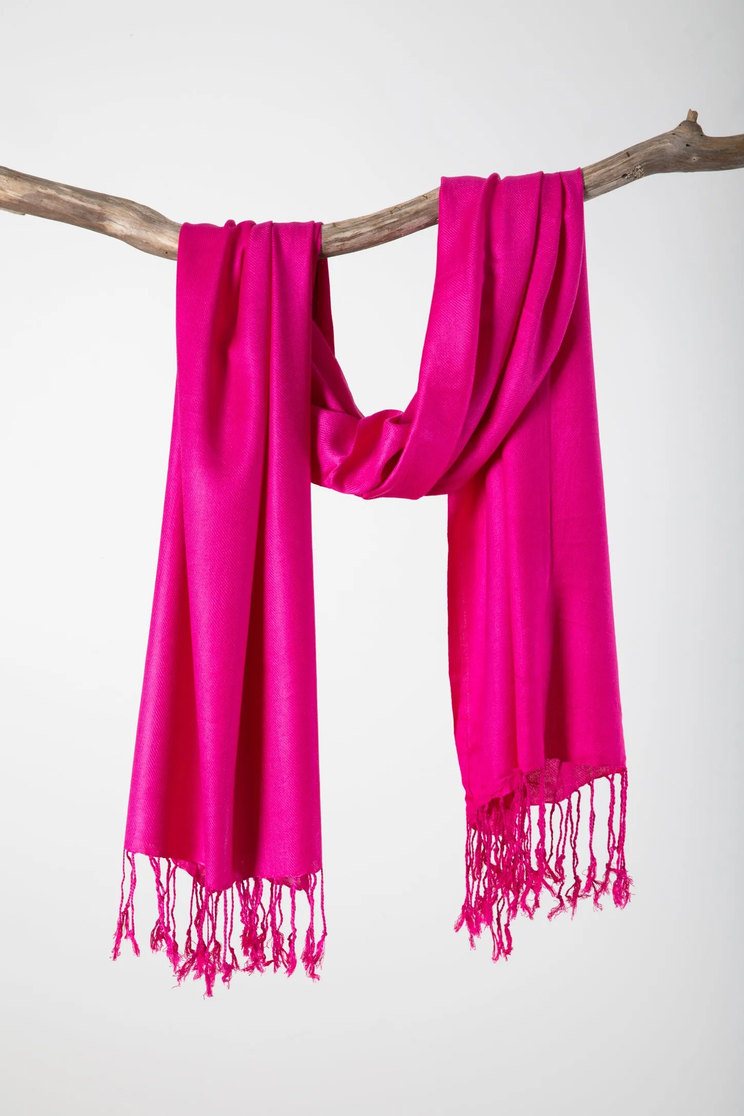 Solid Lightweight Fringe Shawl