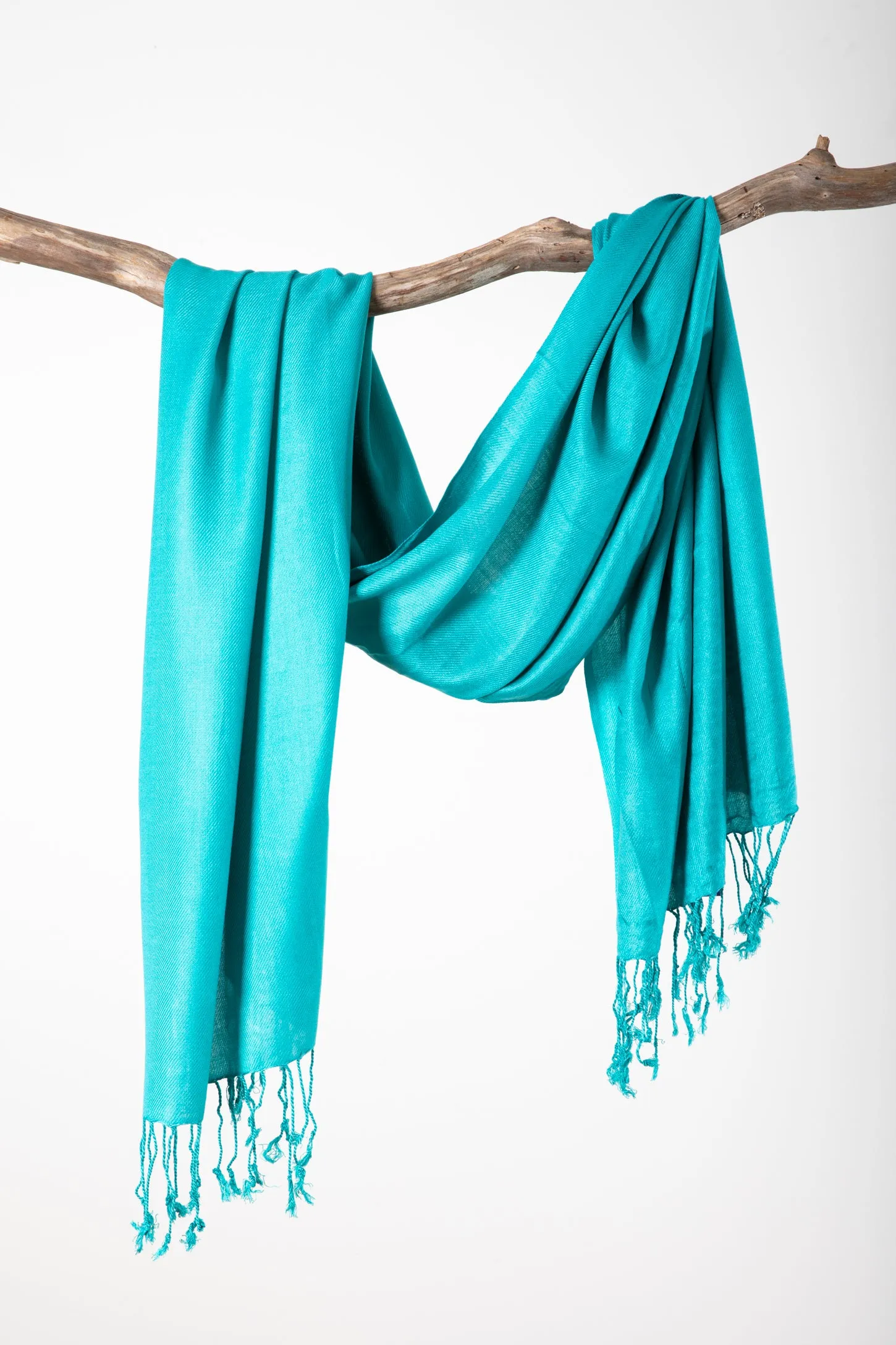 Solid Lightweight Fringe Shawl