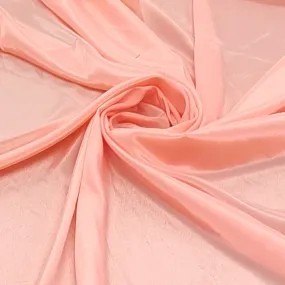 Solid Peach Color Plain Crepe Fabric